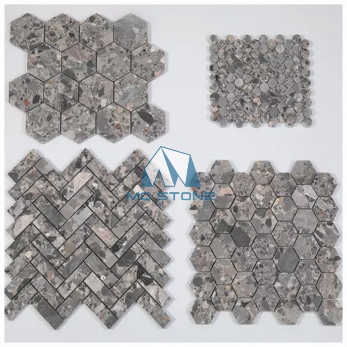 Fossil Grey Marble Mosaic Collection Fossil Grey Marble Mosaic Collection