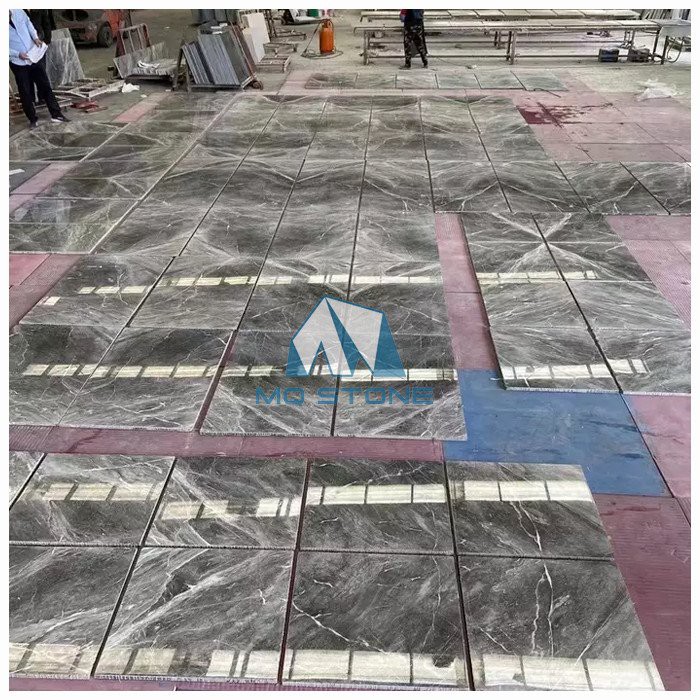 Polished Grey Marble Floor Tiles