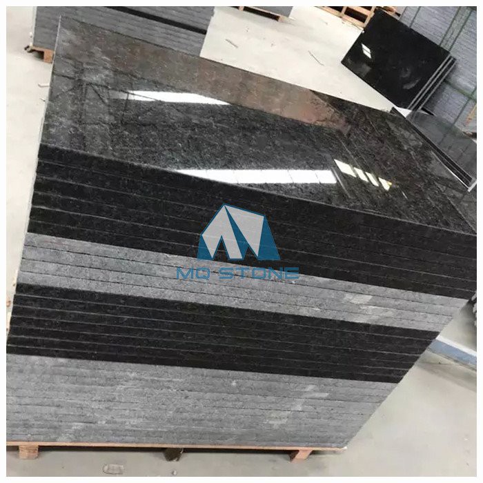 Black Granite Polished Floor Tiles