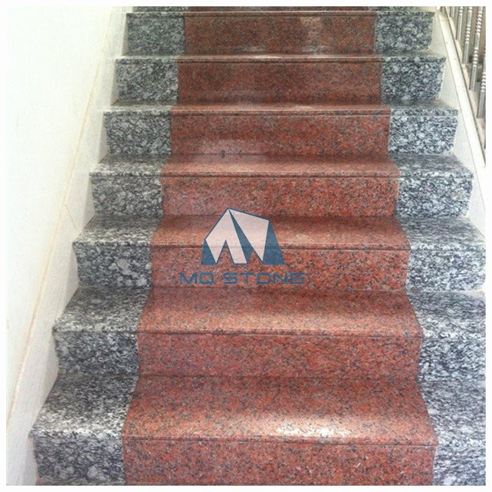 Maple Red Granite steps Maple Red Granite steps