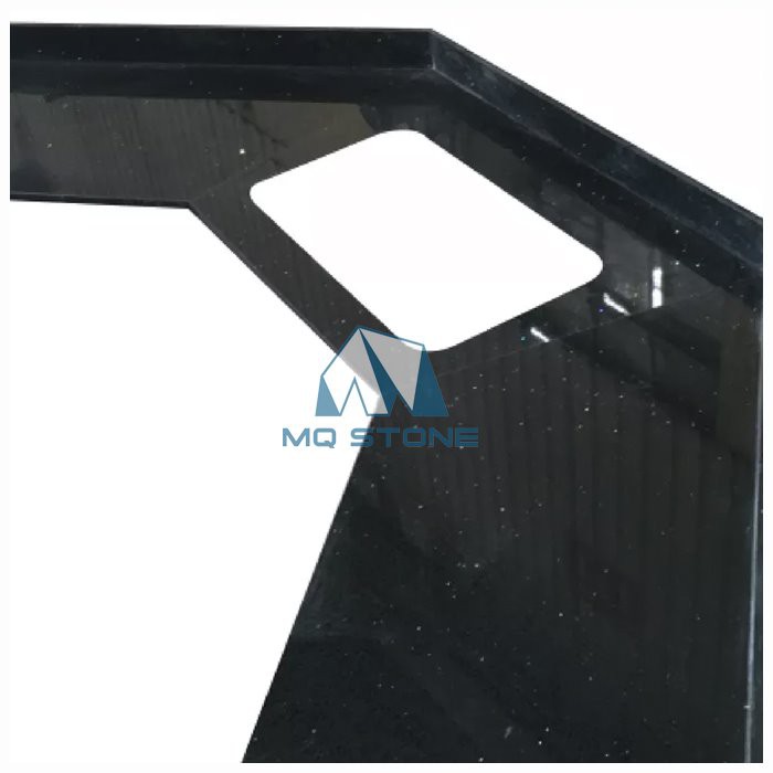 sparkly black quartz countertops