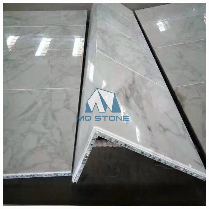Customized White Marble Aluminium Honeycomb Composite Panel Customized White Marble Aluminium Honeycomb Composite Panel