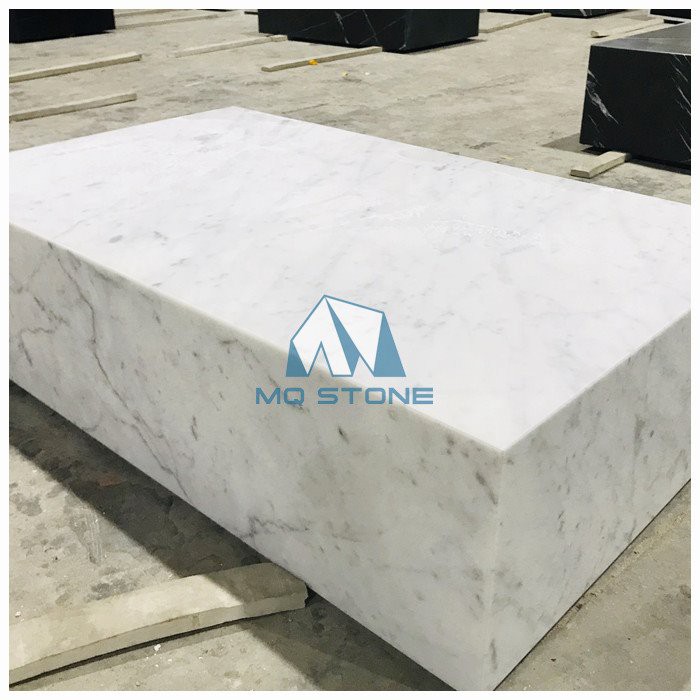 Low Marble Plinth Coffee Table