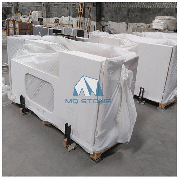 White Artificial Quartz Kitchen Wortops