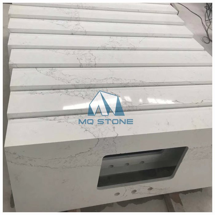 calacatta quartz vanity top