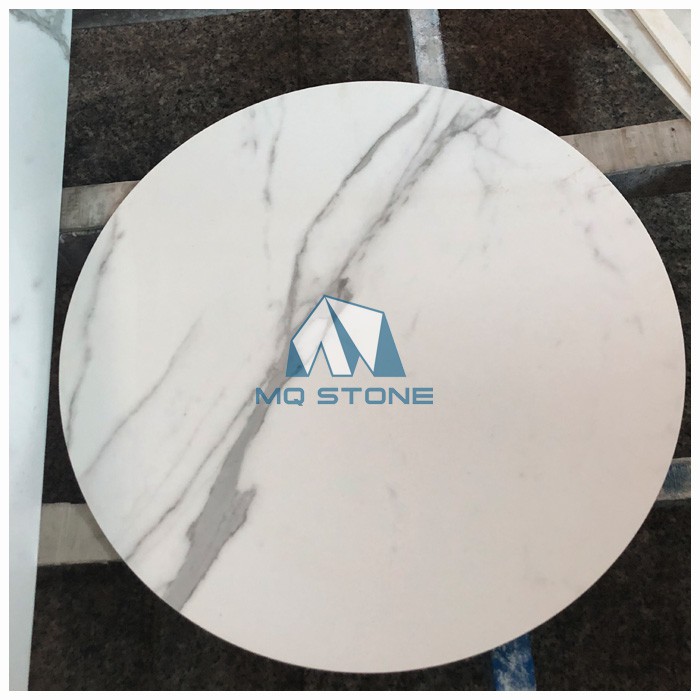 Round Statuario White Sintered Stone Table Tops Round Statuario White Sintered Stone Table Tops