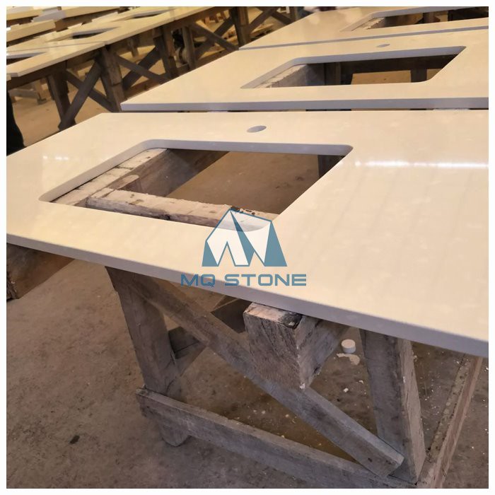Beige Quartz Vanity Countertops