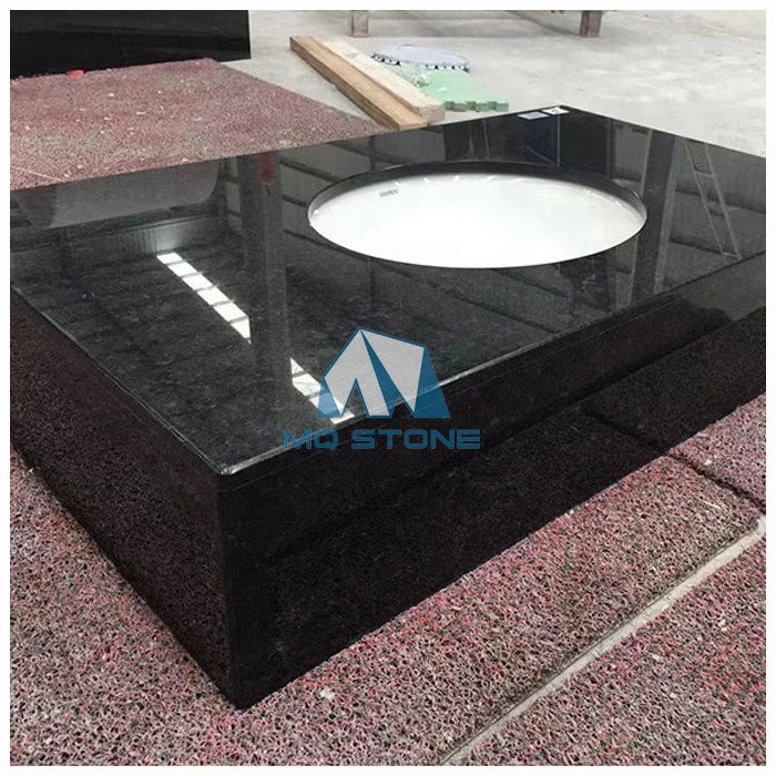 Angola Black Granite Bathroom Vanity Tops