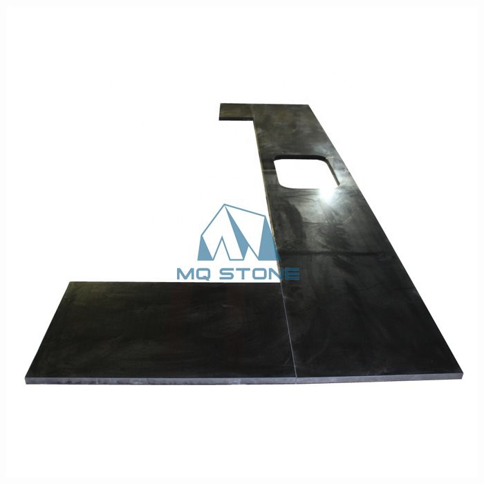 honed absolute black granite countertops
