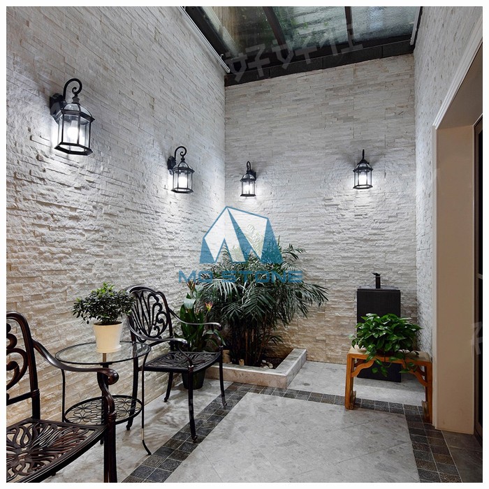 White Quartzite Slate Wall Decoration White Quartzite Slate Wall Decoration