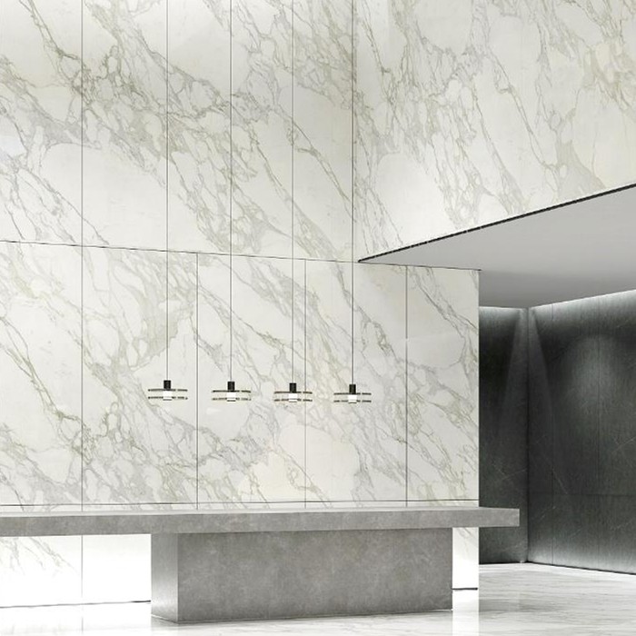 Bulgari White Sintered Stone walling Bulgari White Sintered Stone walling