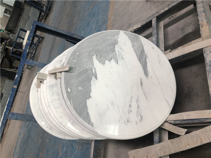 Statuario White Marble round Tabletops Statuario White Marble round Tabletops