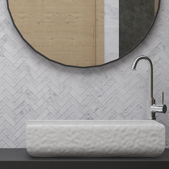 Arabescato Carrara Herringbone