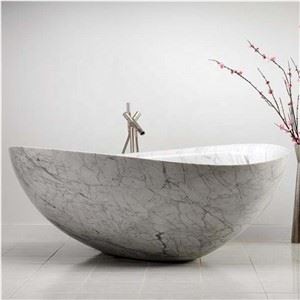 Arabescato White Marble Bathtub