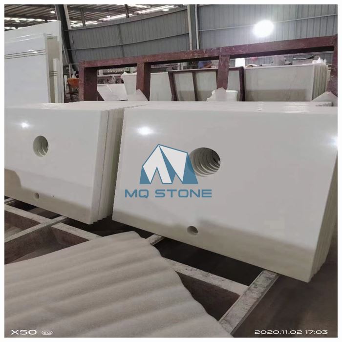 Artificial Pure White Nano Glass Stone