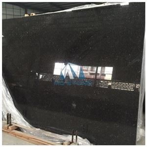 Black Galaxy Granite With Gold Flecks