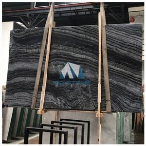 Black Wooden Marble Slabs