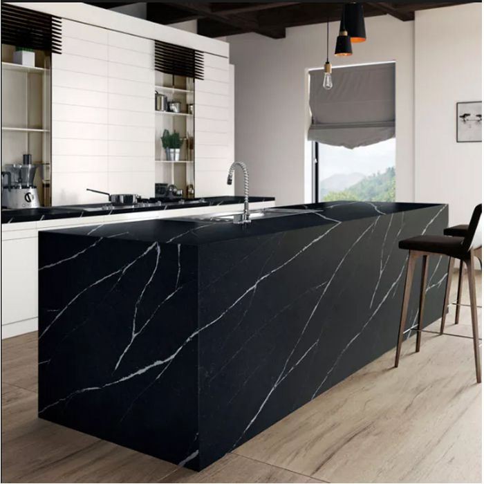 Calacatta Black Quartz Countertop