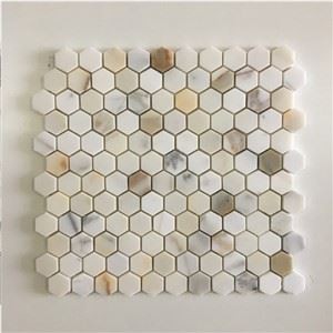 Calacatta Gold Marble Mosaic Tile