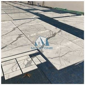 Calacatta White Gloss Floor Tiles