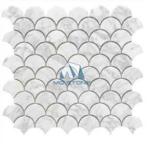 Carrara Fish Scale Tiles