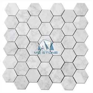 Carrara Hexagon Mosaic