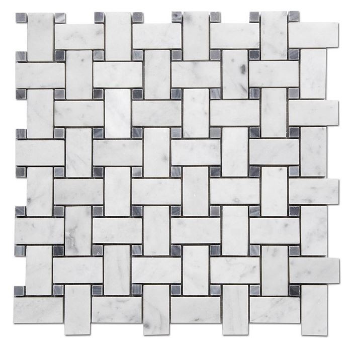 Carrara Marble Basketweave Tile
