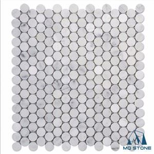 Carrara Marble Penny Round Tiles