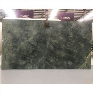 China Peacock Green Marble Slabs