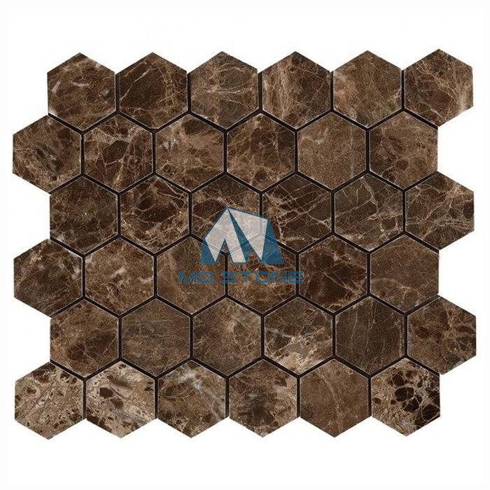 Dark Emperador Marble Mosaic