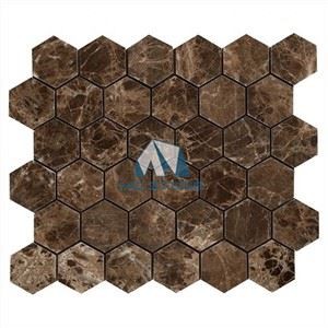 Dark Emperador Marble Mosaic