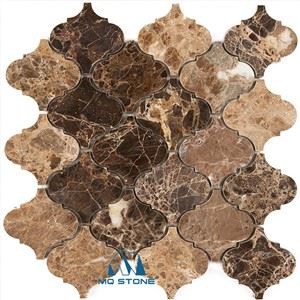 Emperador Dark Marble Mosaic Lantern Collection