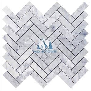 Herringbone Marble Mosaic Tile