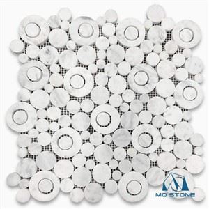 Marble Circle Bubble Mosaic Tile