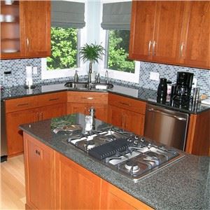 Modern Kitchen With Black Countertops
