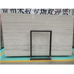 Polished China Wooden White Marble