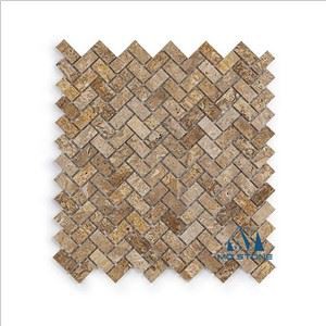 Travertine Herringbone Mosaic Tile