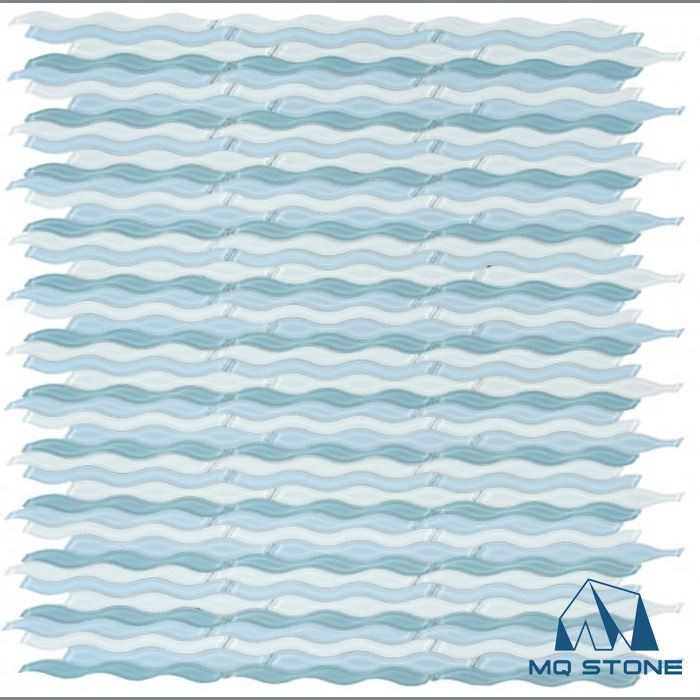 Wave Glass Mosaic Tile