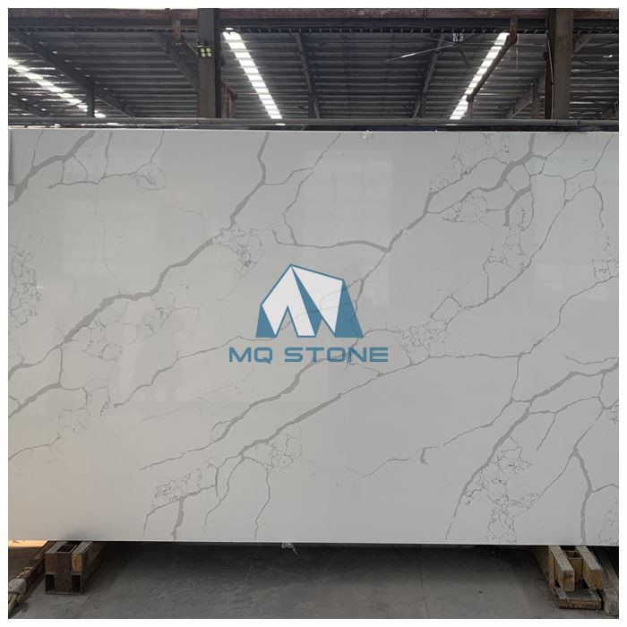 White Calacatta Quartz Slab