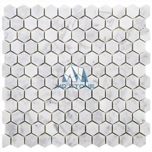 White Carrara Marble Mosiac Tile