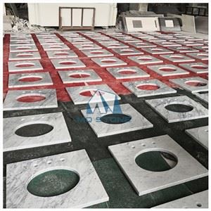 White Carrara Marble Single Vanity Top