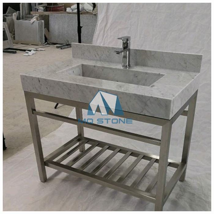 White Carrara Marble Vanity Top