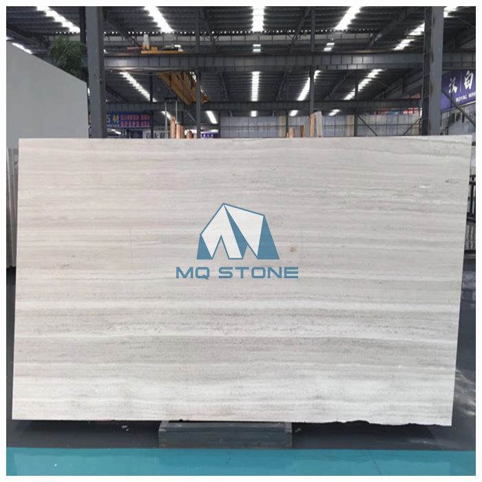 White Wood Marble Slab