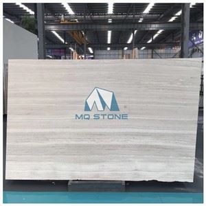 White Wood Marble Slab