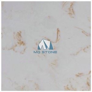 Yellow Veins Carrara White Quartz